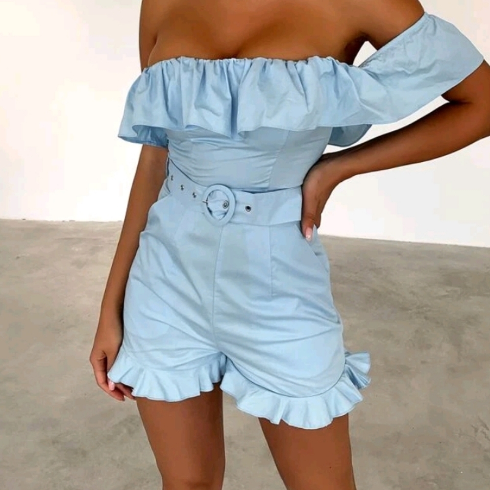 Baby blue romper